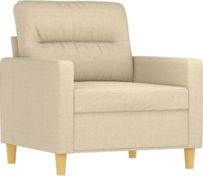 359221 vidaXL Кресло, кремаво, 60 см, текстил