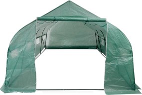 42911 vidaXL Преносима политунелна оранжерия със стоманена рамка, 18 м²