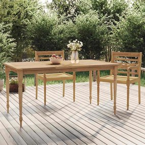 363254 vidaXL Маса Батавия, 85x85x75 см, тиково дърво масив