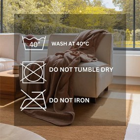 Кафяво-сиво одеяло от микроплюш 150x200 cm Tomo – Tiseco Home Studio