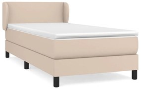 3127180 vidaXL Боксспринг легло с матрак, капучино, 100x200см, изкуствена кожа