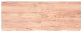 363714 vidaXL Стенен рафт светлокафяв 160x60x(2-4) см обработен масивен дъб