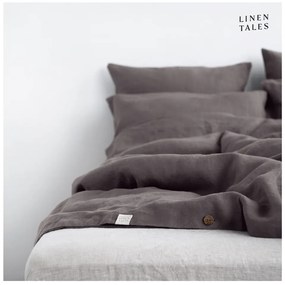 Тъмносиво спално бельо за единично легло 135x200 cm - Linen Tales
