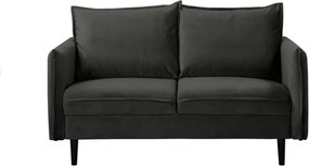 Тъмносив кадифен диван 138 cm Juli – Ropez