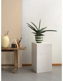 Тъмнозелена и бяла керамична саксия Nuovo, ø 15 cm Omaggio Nuovo - Kähler Design