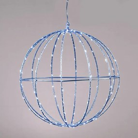 Декоративен LED 3D Silver Ball-Diameter: 40 см-Blue