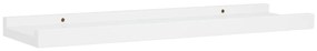Рафтове за фоторамки, 2 бр, бели, 40x9x3 см, МДФ