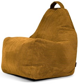 Пуф от рипсено кадифе в цвят горчица Play Amuse – SLOWDOWN