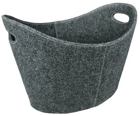 Филцова кошница за дърва с дръжки 54x40 см сив