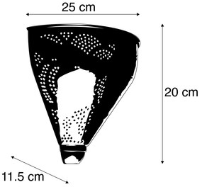 Ориенталска стенна лампа златиста със светлинен ефект - Zayn