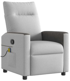 4104831 vidaXL Масажен стол за лежанка Cloud Grey Fabric