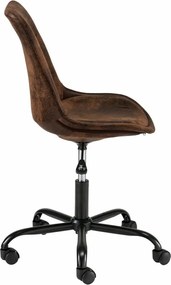 Кафяв офис стол на колела Dennis - Støraa