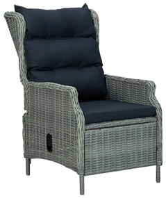 3067842 vidaXL Градински трапезен комплект, 7 части, светлосив