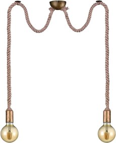 Висящо осветително тяло в месингов цвят ø 12 cm Rope – Trio