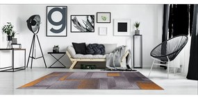 Килим в цвят жълта охра и сиво 80x160 cm Meteo - FD