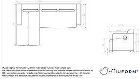 Сив ъглов диван (ляв ъгъл) Flex Felix – Miuform