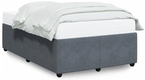 3284995 vidaXL Рамка за легло без матрак, тъмносив, 120x190 см, кадифе
