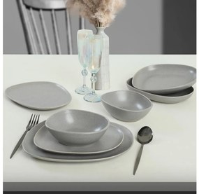 Комплект за хранене 24 части сив/каменна керамика
