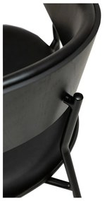 Матово черно трапезен стол с подлакътници Crib – DAN-FORM Denmark