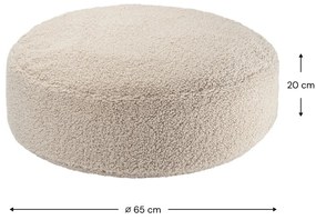 Светлокафяв детски пуф от букле Round – Wigiwama
