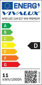 LED крушка VIVALUX, 11W, 1521LM, E27, 3000К