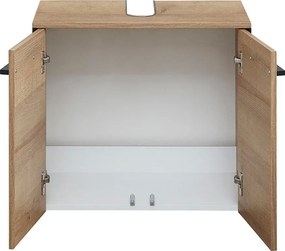 Стенен шкаф за мивка от декор от дъб в естествен цвят 53x60 cm Quickset 395 – Pelipal