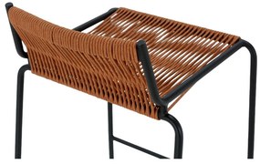 Теракотен метален бар стол (височина на седалката 65 cm) Emily – Marckeric