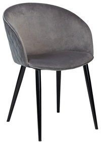 Сив кадифен стол за хранене Dual - DAN-FORM Denmark