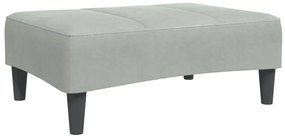4007375 vidaXL Табуретка, светлосива, 77x55x31 см, кадифе