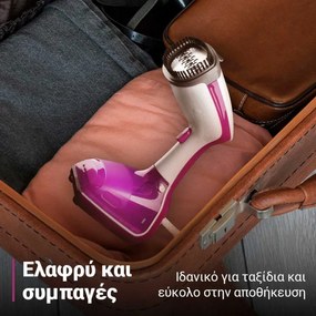 Уред за гладене с пара Oliver Voltz OV51051A, 1000W, 280мл, 10г/мин, Бял/розов