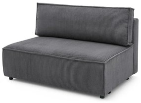 Модул за диван от велур в тъмносиво, централна част Nihad modular - Bobochic Paris