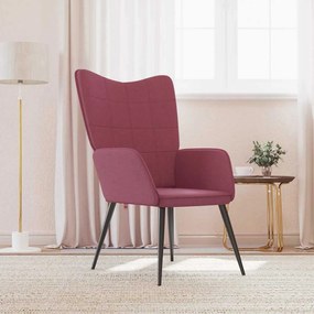 327949 vidaXL Релаксиращ стол, виненочервен, плат