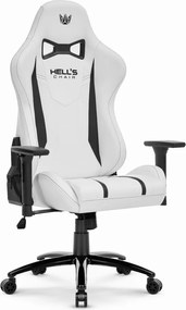 Ергономичен геймърски стол HC-1013 - бял офис стол с 3D подлакътници