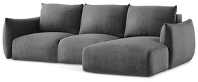 Тъмносив сгъваем ъглов диван (десен ъгъл) Leila – Makamii