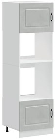 3315035 vidaXL Шкафове за фурна 2 бр Lucca, бетонно сив, инженерно дърво