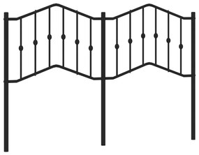 373822 vidaXL Метална табла за глава, черна, 140 см