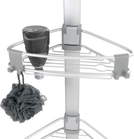 Телескопичен алуминиев рафт за баня в матово сребрист цвят Purio – Wenko