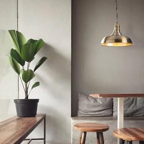 Висящо осветително тяло в златисто с метален абажур ø 32 cm Berceste – Opviq lights