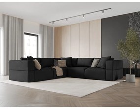 Черен променлив ъглов диван Esther – Milo Casa