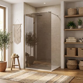Параван за душ Rea Flexi Brown / Chrome 140