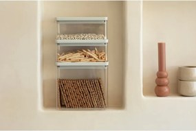 Кутии за съхранение на продукти Brabantia Tasty+ Stackable 1008882, 1.5л/3.5л, Без BPA, Плътно затваряне, Светлосив