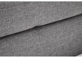 Сиво двойно легло 140x200 cm тапицирано с място за съхранение с включена подматрачна рамка Lotte – Meise Möbel