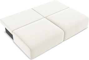 Кремав кадифен сгъваем/с място за съхранение диван 216 cm Kalena – Makamii