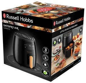 Фритюрник с горещ въздух Russell Hobbs SatisFry 26510-56, 1650 W, 5L, Дигитален, 80-200C, Таймер,Черен