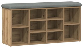 857626 vidaXL Пейка за обувки Artisan Oak 102x32x50 cm Инженерна дървесина
