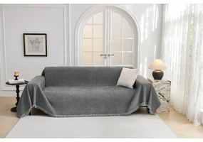 Тъмносиво двуместно покривало за диван Talo – Filumi