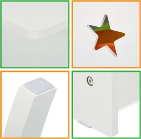 Детски комплект маса и столове в бяло