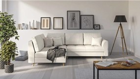 Кремав ъглов диван (ляв ъгъл) Ariella - Ropez