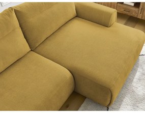 Ъглов диван в цвят жълта охра Aden – Bobochic Paris