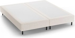 Кремаво тапицирано двойно легло без табла 140x200 cm Whale – Micadoni